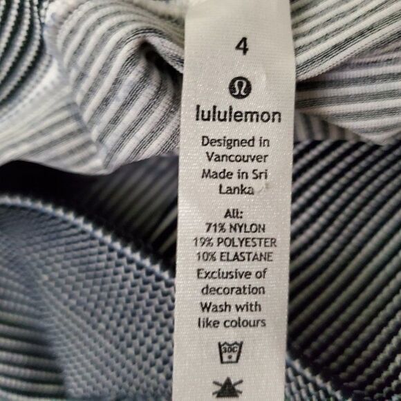 𝅺lululemon Ebb to Train Tight Wash White Black Luna 4 - Picture 7 of 9